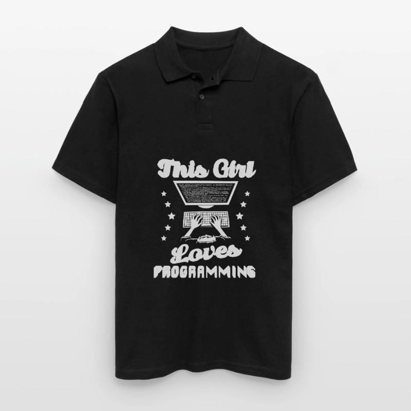 Developer Coder Programmer Girl Men's Polo Shirt