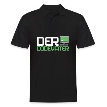 Entwickler Coder Programmierer Computer - Männer Poloshirt - Schwarz - Vorne - Kai (181cm)