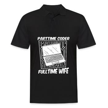 Developer, Coder, Programmer, Wife - Men's Polo Shirt - black - Front - Kai (181cm)