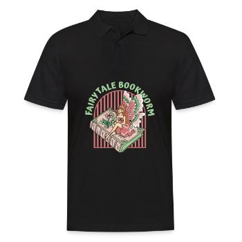 Book Bookworm Bookworm Fairy Book Fairy - Polo Homme - noir - Devant - Kai (181cm)