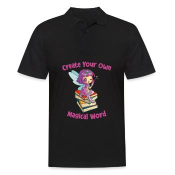 Book Bookworm Bookworm Magic Book Fairy - Men's Polo Shirt - black - Front - Kai (181cm)