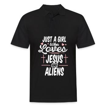Christ Christianisme Humour Extraterrestre Jésus - Polo Homme - noir - Devant - Kai (181cm)