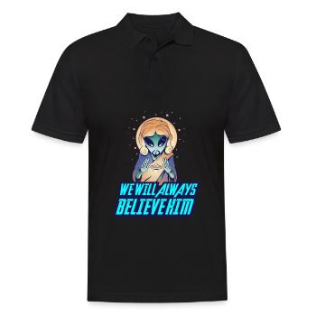 Christ Christianity always extraterrestrial Jesus - Men's Polo Shirt - black - Front - Kai (181cm)