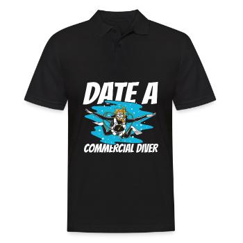 Tauchen Taucher Kommerzielles Tauchen - Männer Poloshirt - Schwarz - Vorne - Kai (181cm)