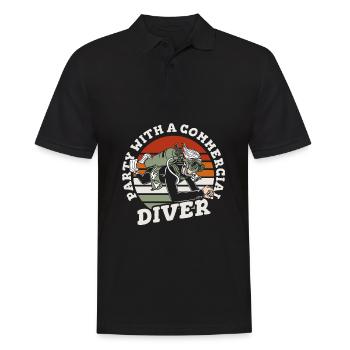 Tauchen Taucher Kommerzielles Tauchen - Männer Poloshirt - Schwarz - Vorne - Kai (181cm)