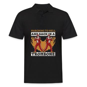 Spielmannszug Posaune Lustig - Männer Poloshirt - Schwarz - Vorne - Kai (181cm)