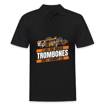 Spielmannszug Posaune Lustig - Männer Poloshirt - Schwarz - Vorne - Kai (181cm)