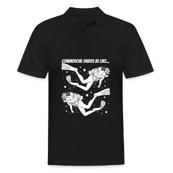 Diving Diver Funny Commercial Diving - Men's Polo Shirt - black - Front - Kai (181cm)