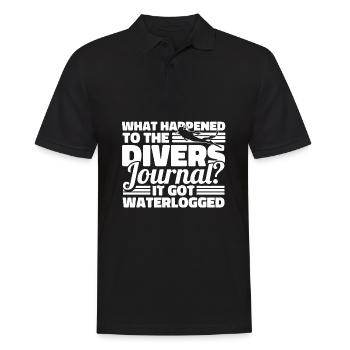 Diving Divers Funny Commercial Diving - Men's Polo Shirt - black - Front - Kai (181cm)