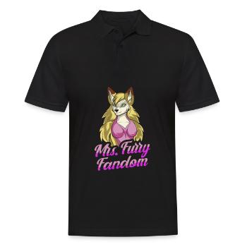 Furry Fandom Fursuits Cool - Männer Poloshirt - Schwarz - Vorne - Kai (181cm)