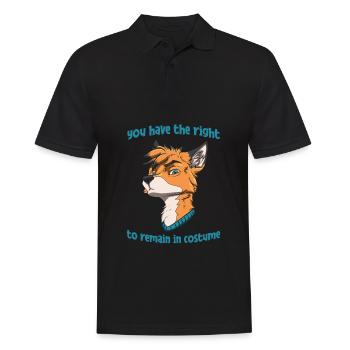 Furry Fandom Fursuits Costume - Men's Polo Shirt - black - Front - Kai (181cm)