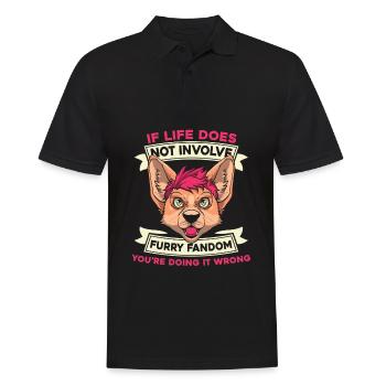 Furry Fandom Fursuits - Polo Homme - noir - Devant - Kai (181cm)
