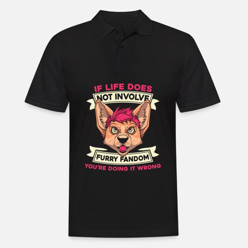 Furry Fandom Fursuits - Männer Poloshirt - Schwarz