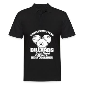 Billiards - Men's Polo Shirt - black - Front - Kai (181cm)
