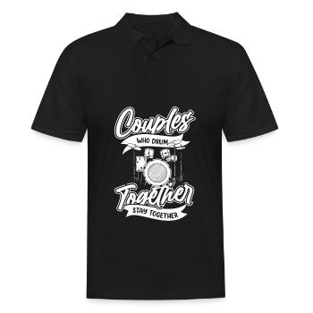 Batterie Batteur Batteur Couple - Polo Homme - noir - Devant - Kai (181cm)