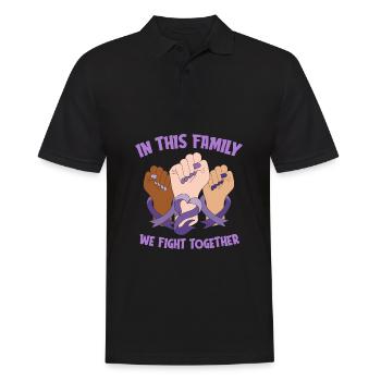Fibromyalgia Rheumatism Family - Men's Polo Shirt - black - Front - Kai (181cm)