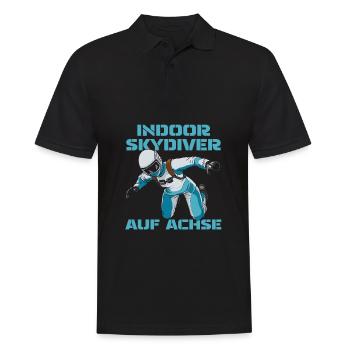 Indoor Skydiving Cool Indoor Fallschirmspringen - Men's Polo Shirt - black - Front - Kai (181cm)