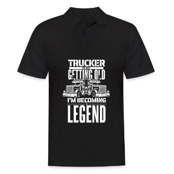 Lkw Fahrer Trucker Lastwagenfahrer Alter Trucker - Männer Poloshirt - Schwarz - Vorne - Kai (181cm)