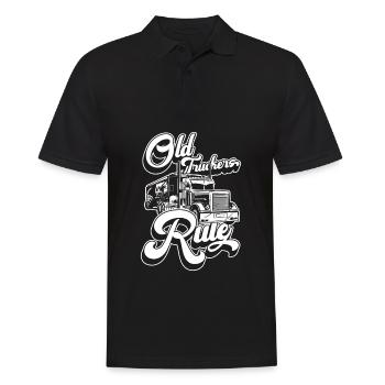 Lkw Fahrer Trucker Lastwagenfahrer Alter Trucker - Männer Poloshirt - Schwarz - Vorne - Kai (181cm)