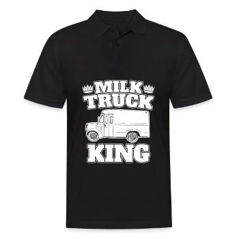 Camion de lait de vache Chauffeur Camion de lait - Polo Homme - noir - Devant - Kai (181cm)