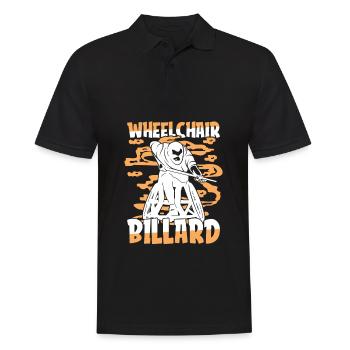 Billard Rollstuhl - Männer Poloshirt - Schwarz - Vorne - Kai (181cm)