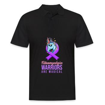 Fibromyalgie Rhumatisme Guerriers - Polo Homme - noir - Devant - Kai (181cm)