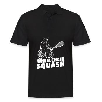 Squash - Men's Polo Shirt - black - Front - Kai (181cm)