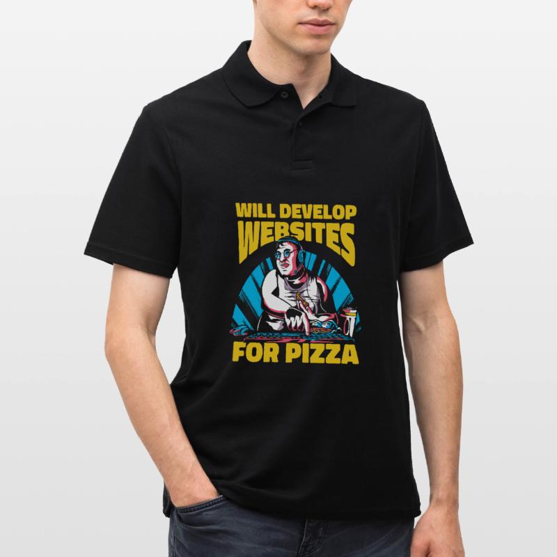 Web Developer Web Developer Pizza Men's Polo Shirt