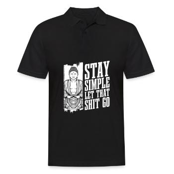 Buddha Buddhist Witzig - Männer Poloshirt - Schwarz - Vorne - Kai (181cm)
