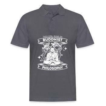 Buddha Buddhist Lustig - Männer Poloshirt - Anthrazit - Vorne - Nico (186cm)