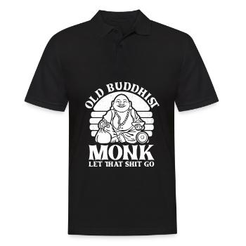 Buddha Buddhist Mönch - Männer Poloshirt - Schwarz - Vorne - Kai (181cm)
