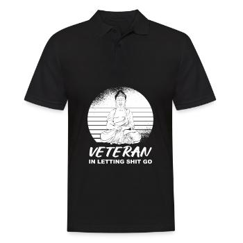 Buddha Buddhist Veteran - Männer Poloshirt - Schwarz - Vorne - Kai (181cm)