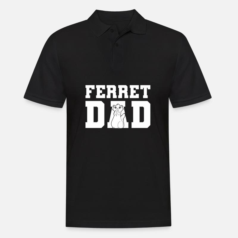 Frettchen Iltis Papa - Männer Poloshirt - Schwarz
