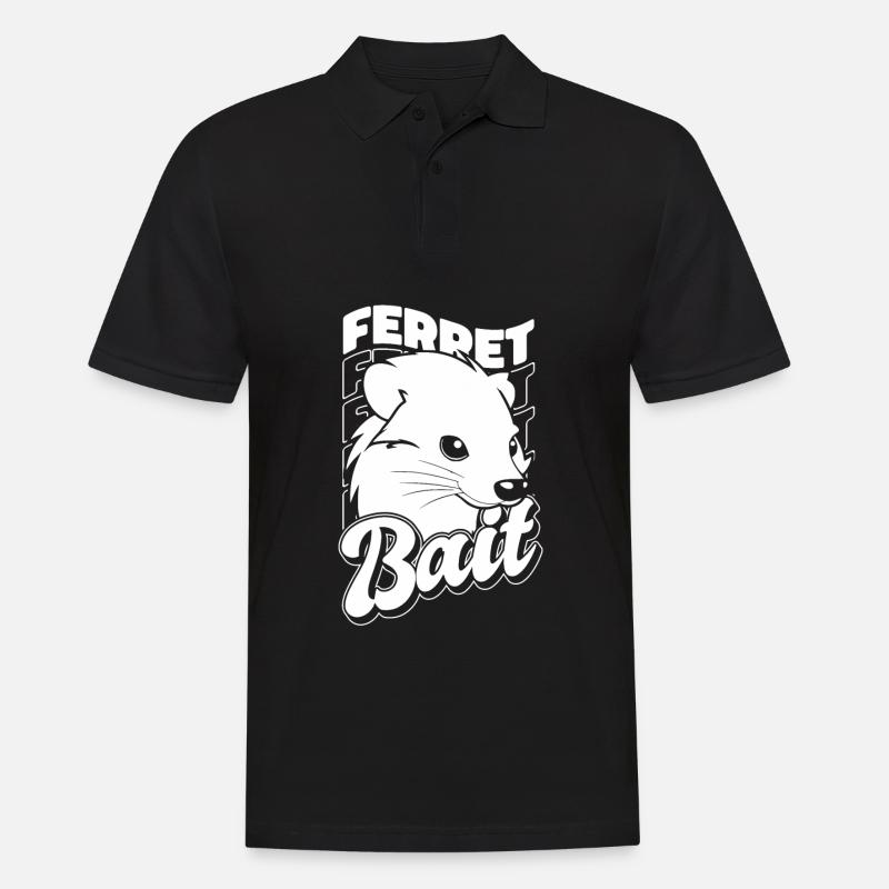 Frettchen Iltis - Männer Poloshirt - Schwarz