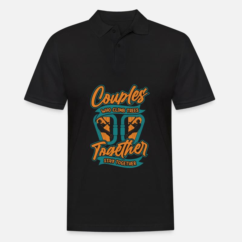 Baumpfleger Baumkletterer Arborist Paar - Männer Poloshirt - Schwarz