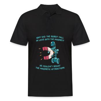 Robotique Ai Robot Drôle - Polo Homme - noir - Devant - Kai (181cm)