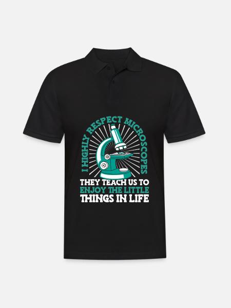 Biology Biologist Microscope - Men's Polo Shirt - black