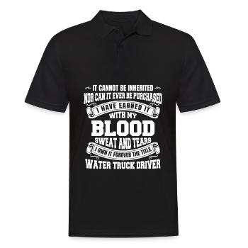 Truck Driver Trucker Truck Driver Water - Men's Polo Shirt - black - Front - Kai (181cm)