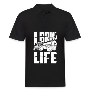 Lkw Fahrer Trucker Lastwagenfahrer - Männer Poloshirt - Schwarz - Vorne - Kai (181cm)