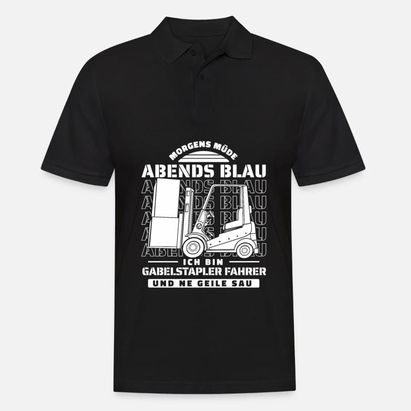 Gabelstapler Staplerfahrer - Männer Poloshirt - Schwarz
