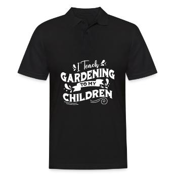 Jardinier amateur jardin maman - Polo Homme - noir - Devant - Kai (181cm)