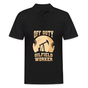 Ölfeld Bohrinsel Cool - Männer Poloshirt - Schwarz - Vorne - Kai (181cm)