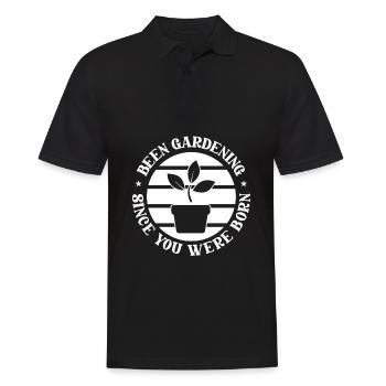 Jardinier amateur jardin maman - Polo Homme - noir - Devant - Kai (181cm)