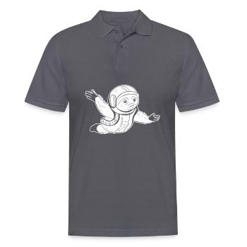 Parachutisme intérieur - Polo Homme - charbon - Devant - Nico (186cm)
