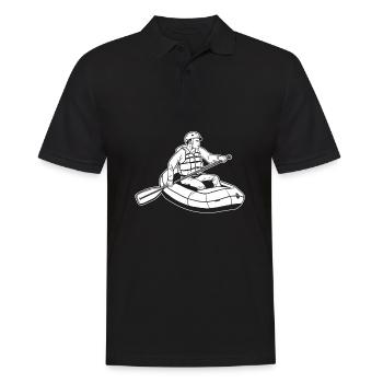Rafting - Männer Poloshirt - Schwarz - Vorne - Kai (181cm)