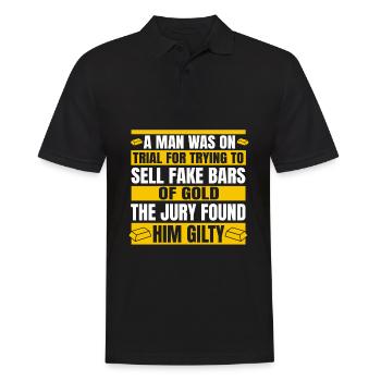 Gold Goldbergbau Goldabbau Lustig Gold Schürfen - Männer Poloshirt - Schwarz - Vorne - Kai (181cm)
