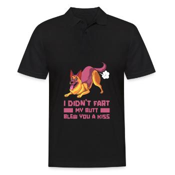 Schäferhund Witzig - Männer Poloshirt - Schwarz - Vorne - Kai (181cm)