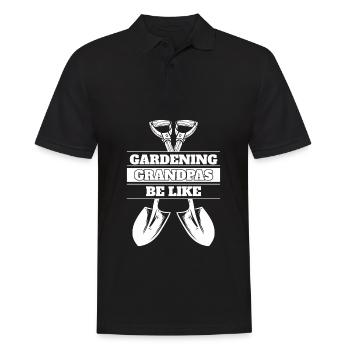 Hobbygärtner Garten Garten Opa - Männer Poloshirt - Schwarz - Vorne - Kai (181cm)