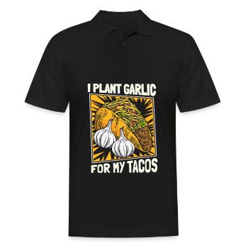 Home Gardener Garden Garlic Garden Tacos - Men's Polo Shirt - black - Front - Kai (181cm)