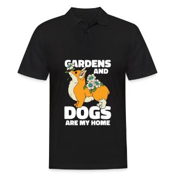 Hobby Gardener Jardin Korgi Chien de jardin - Polo Homme - noir - Devant - Kai (181cm)